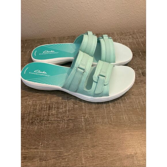 CLARKS Breeze Piper Womens Size 10M Mint Ombré Sandals - Picture 3 of 6